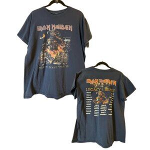 Iron Maiden Legacy Of The Beast 2019 Tour T-Shirt Dark Blue XL
